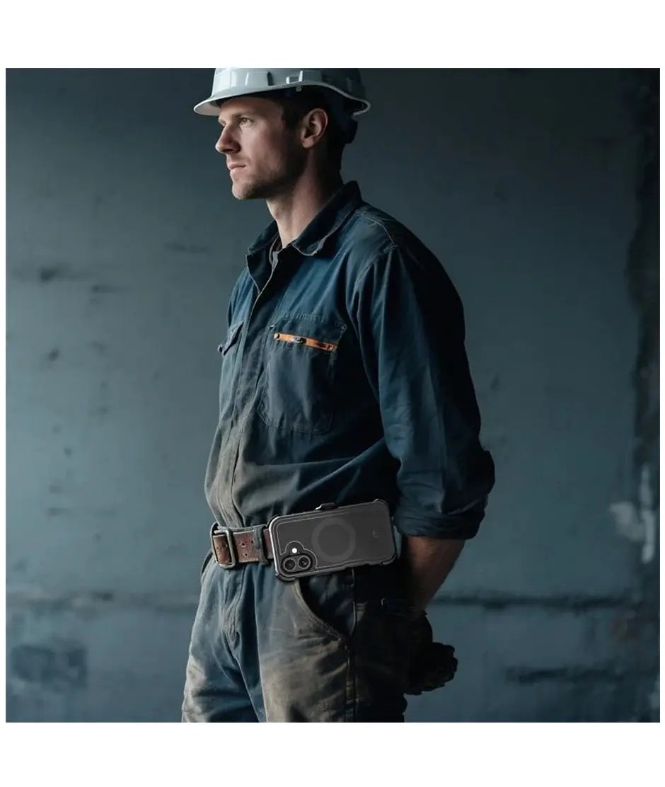 iPhone 17 Estuche MyBat Pro Maverick Series MagSafe Case w/ Holster and Tempered Glass - Black MyBat