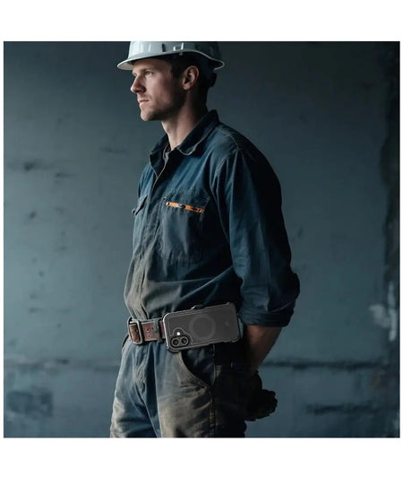 iPhone 17 Estuche MyBat Pro Maverick Series MagSafe Case w/ Holster and Tempered Glass - Black MyBat