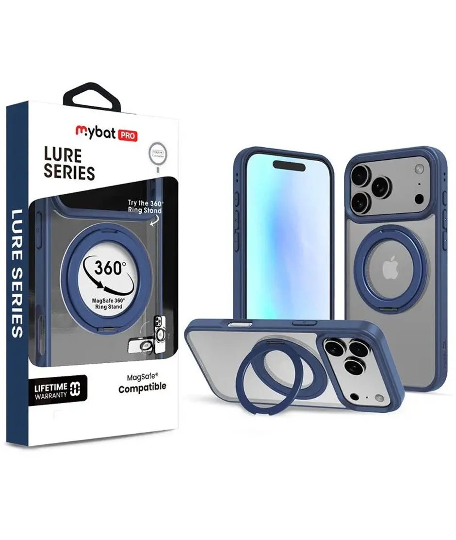 iPhone 17 Pro Max Estuche MyBat Pro Lure Series 360° Ring Stand MagSafe Case - Blue MyBat