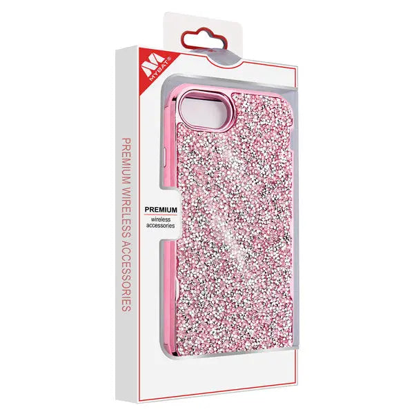 Estuche para  iPhone 8 7 6S 6-Galvanizado /Dorado Rosa Mini Cristales freeshipping - iStore Costa Rica