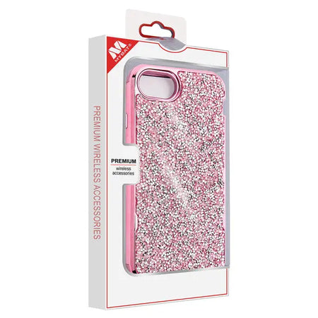 Estuche para  iPhone 8 7 6S 6-Galvanizado /Dorado Rosa Mini Cristales freeshipping - iStore Costa Rica