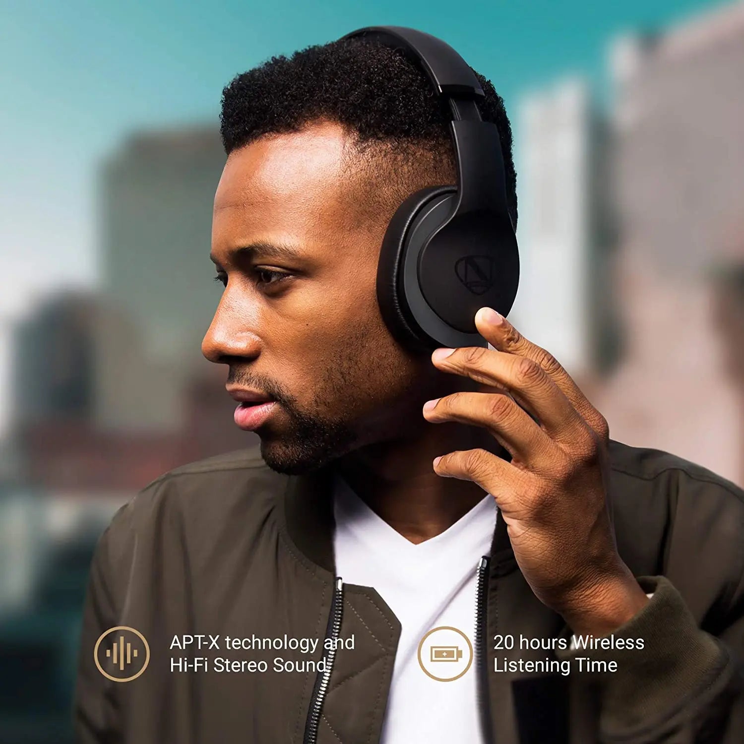 NCREDIBLE AX1 Wireless Bluetooth Headphones Black freeshipping - iStore Costa Rica