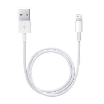 Cable Lightning blanco 2.4A Carga Rápida y 1 Metro iPhone y iPad