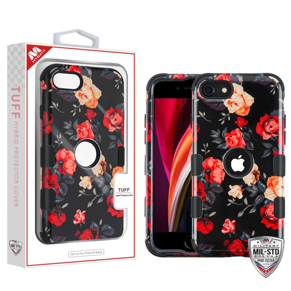 Case Apple iPhone 6,6s,7,8  Red and White Roses Black freeshipping - iStore Costa Rica