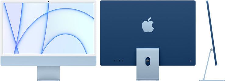 iMac 24" 4.5K Chip M1/8C CPU/7C GPU/8GB/256 GB Azul. Apple